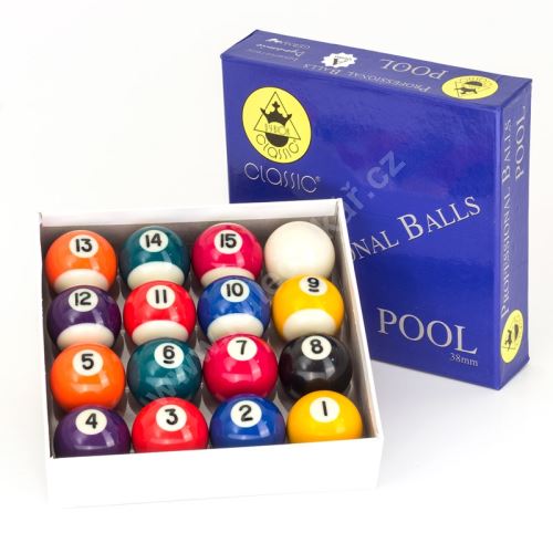 Set of pool balls Standard A-Quality, diameter 38 mm
