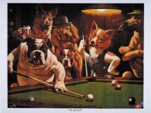 Billiard Posters Dogs - The Hustler