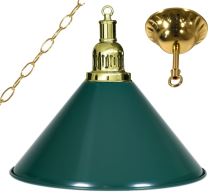 Kulečníková lampa Gold Elegant 1, zelené stínidlo