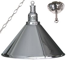 Kulečníková lampa Silver Elegant 1, stříbrné stínidlo
