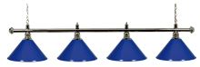 Billiard Lamp Blue Elegance 4, silver ramp, blue Sirma