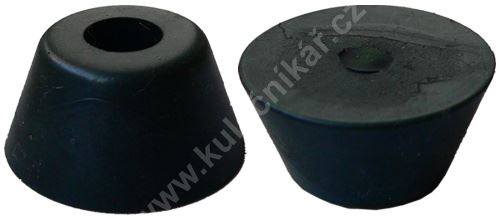 Protective rubber bottom on cue - screw