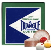 TRIANGLE leather cue tips, diameter 10 mm
