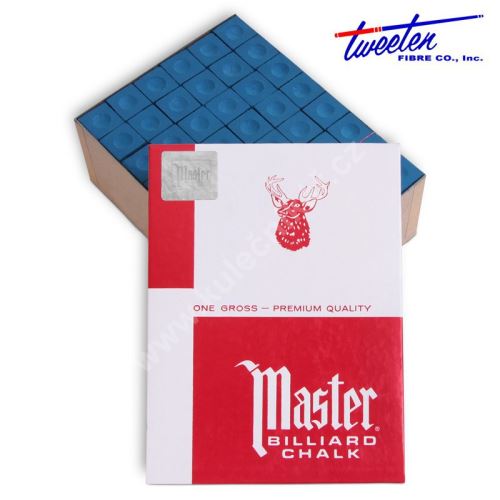 Chalk for billiard MASTER - blue, 144pcs