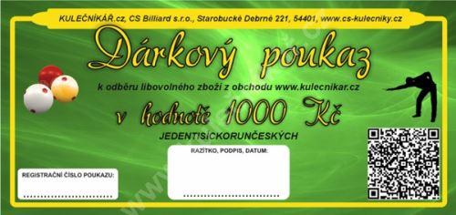 Gift Voucher CZK 1000 -