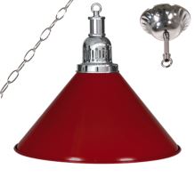 Kulečníková lampa Silver Elegant 1, červené stínidlo