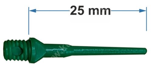 Hroty TUFLEX závit 2BA, 25mm, Zelené, 20ks