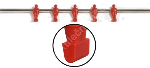 Rod for table football - 5 red players - football bars