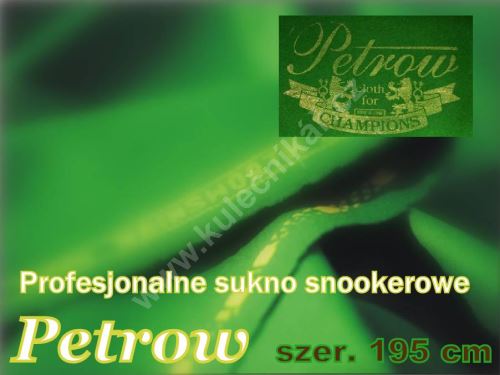 Snookerové sukno PETROW, english green 198 cm