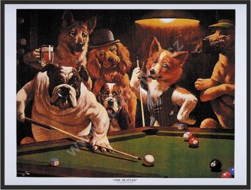 Dogs Billiard Poster - The Hustler