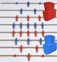 Sada tyčí s hráči na stolní fotbal M/Č,16 mm Sada tyčí s hráči na stolní fotbal M/Č,16 mm