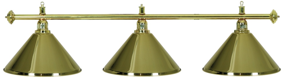 Kulečníková lampa Gold Elegant 3, zlatá stínidla