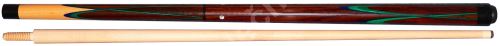 Carom cue - brown - green / blue flames