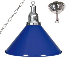 Kulečníková lampa Silver Elegant 1, modré stínidlo