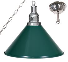Kulečníková lampa Silver Elegant 1, zelené stínidlo