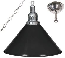 Kulečníková lampa Silver Elegant 1, černé stínidlo