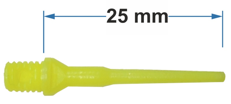 Hroty TUFLEX závit 2BA, 25mm, Neon žlutá, 20ks