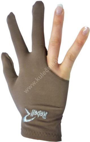 Kulečníková rukavice REBELL hnědá (univerzální pro praváka i leváka)