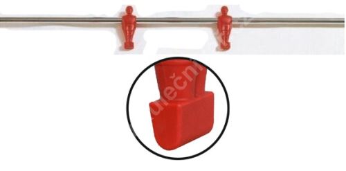 Rod for table football - red 2 players - football bars
