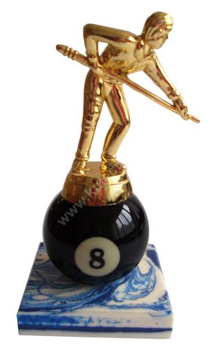 Billiard trophy - kulečníkář the 8-ball