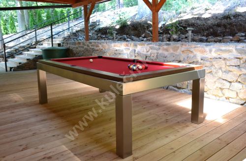 Kulečník pool billiard NEW AGE, Masiv/Nerez - jidelní stůl