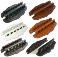 Two-piece cue rack shaped - Mahogany