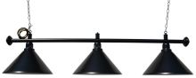 Kulečníková lampa Black Elegant 3, černá stínidla
