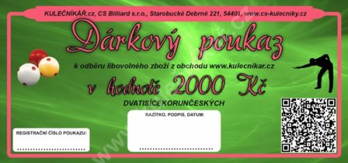 Gift Voucher CZK 2000, -