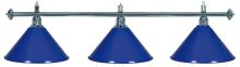 Billiard Lamp Blue Elegance 3, silver ramp, blue Sirma
