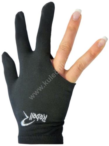 Billiard gloves REBELL black (universal for both right-and left-handed)