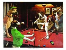 Billiard Posters Dogs - The Scratching Beagle