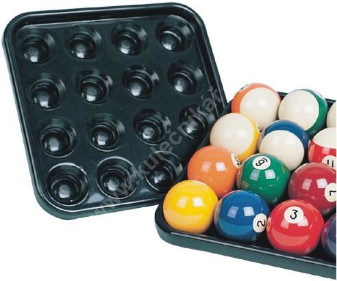 Tray, rack balls for 16 pool balls 57.2 mm