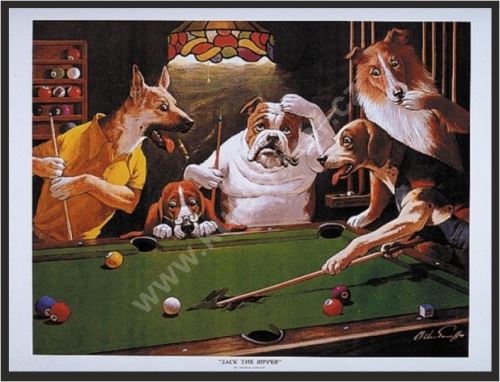 Billiard poster Dogs - Jack the Ripper