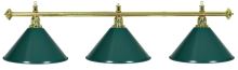 Kulečníková lampa Gold Elegant 3, zelená stínidla