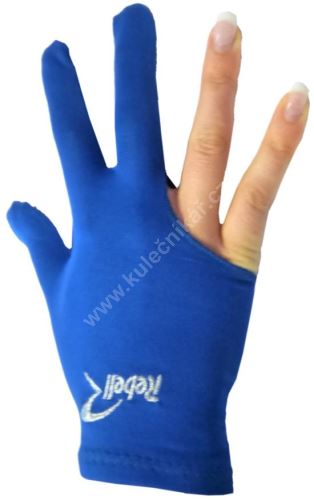 Kulečníková rukavice REBELL modrá (univerzální pro praváka i leváka)