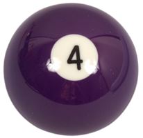 Náhradní koule pool standart jednotlivá č.4 - průměr 57,2mm